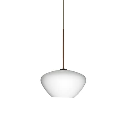 Peri Cord Pendant, Opal Matte, Bronze Finish, 1x5W LED